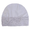 Elegant Lace Chiffon Floral Cap for Women