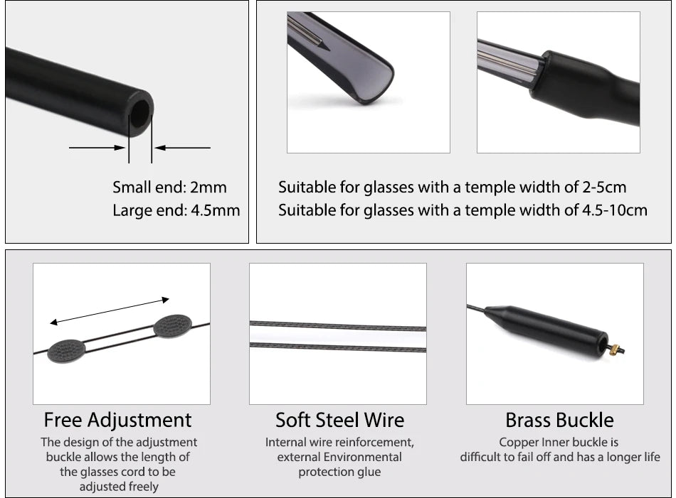 Anti-Slip Silicone Glasses Retainer Strap