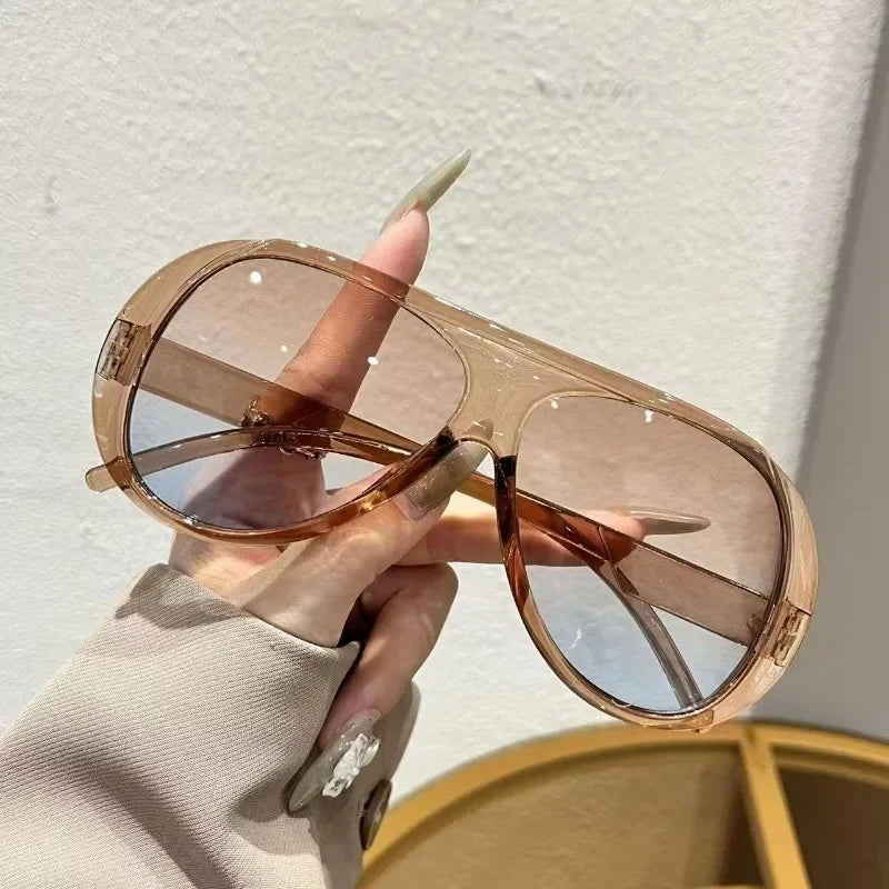 Oversized Retro Full-Rim Glasses