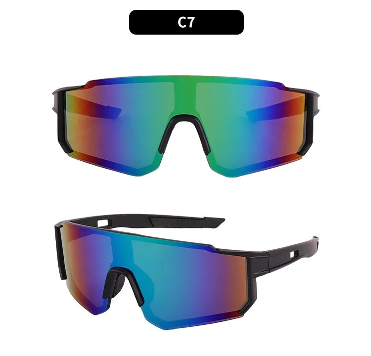 UV400 Cycling Sunglasses with Blue Mirror Lens