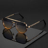 Classic Double-Beam Metal Sunglasses with UV400 Protection