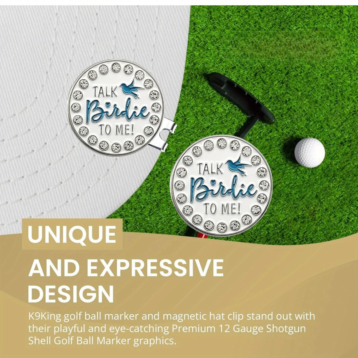 Fun Golf Ball Markers with Magnetic Hat Clip