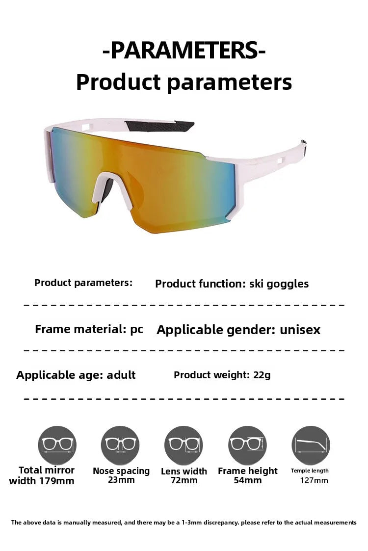 UV400 Cycling Sunglasses with Blue Mirror Lens