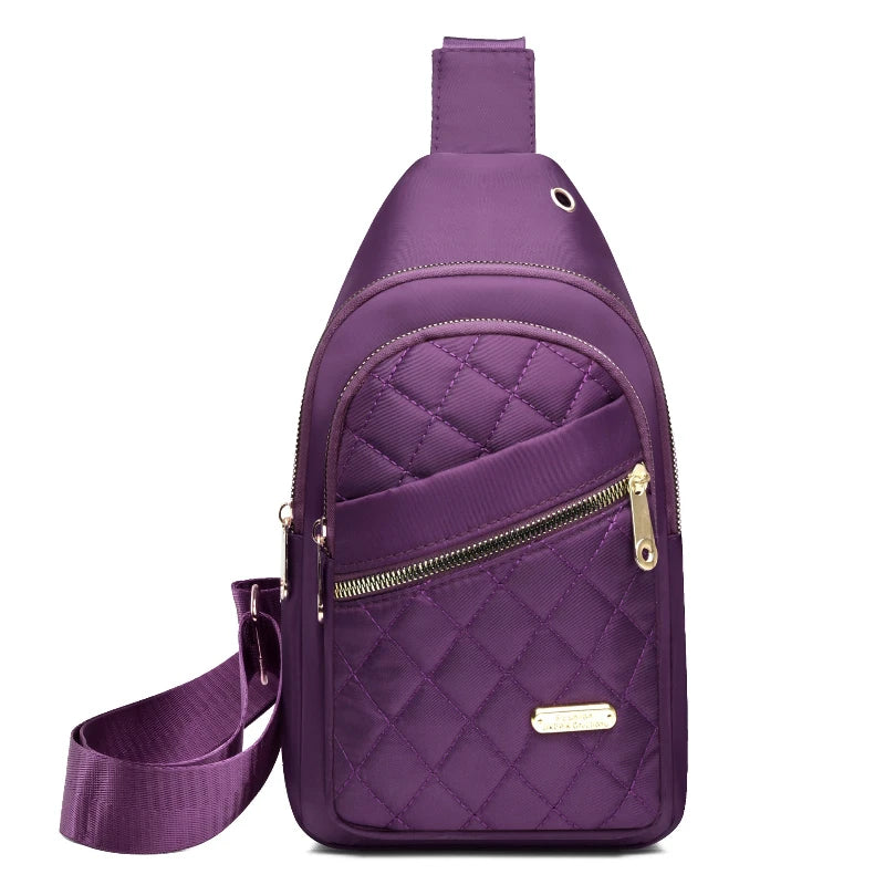 Nylon Crossbody Chest Bag for Women – Large Capacity, Adjustable Strap