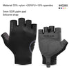 Black Inbike half-finger cycling and MTB gloves with a silicone strap and spare finger pads