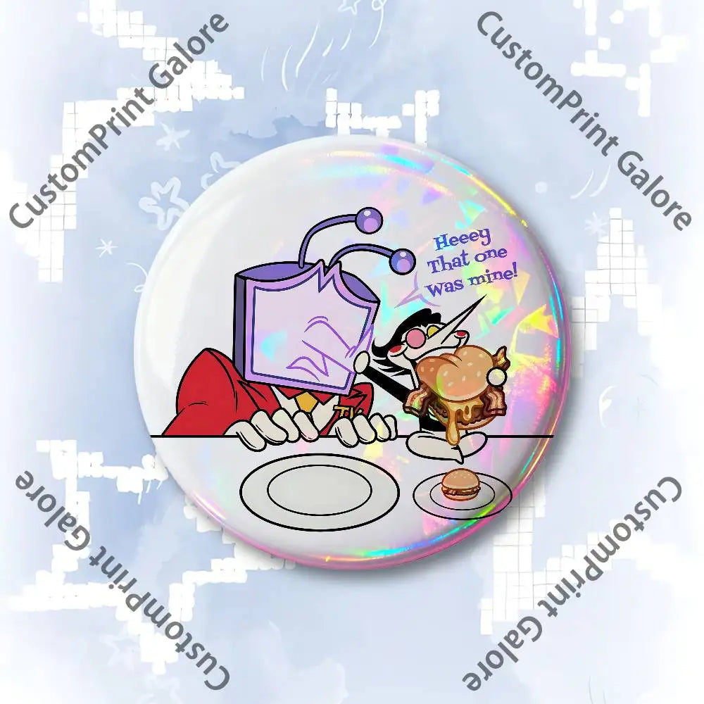 Spamton-Inspired Round Enamel Pin Badge Set