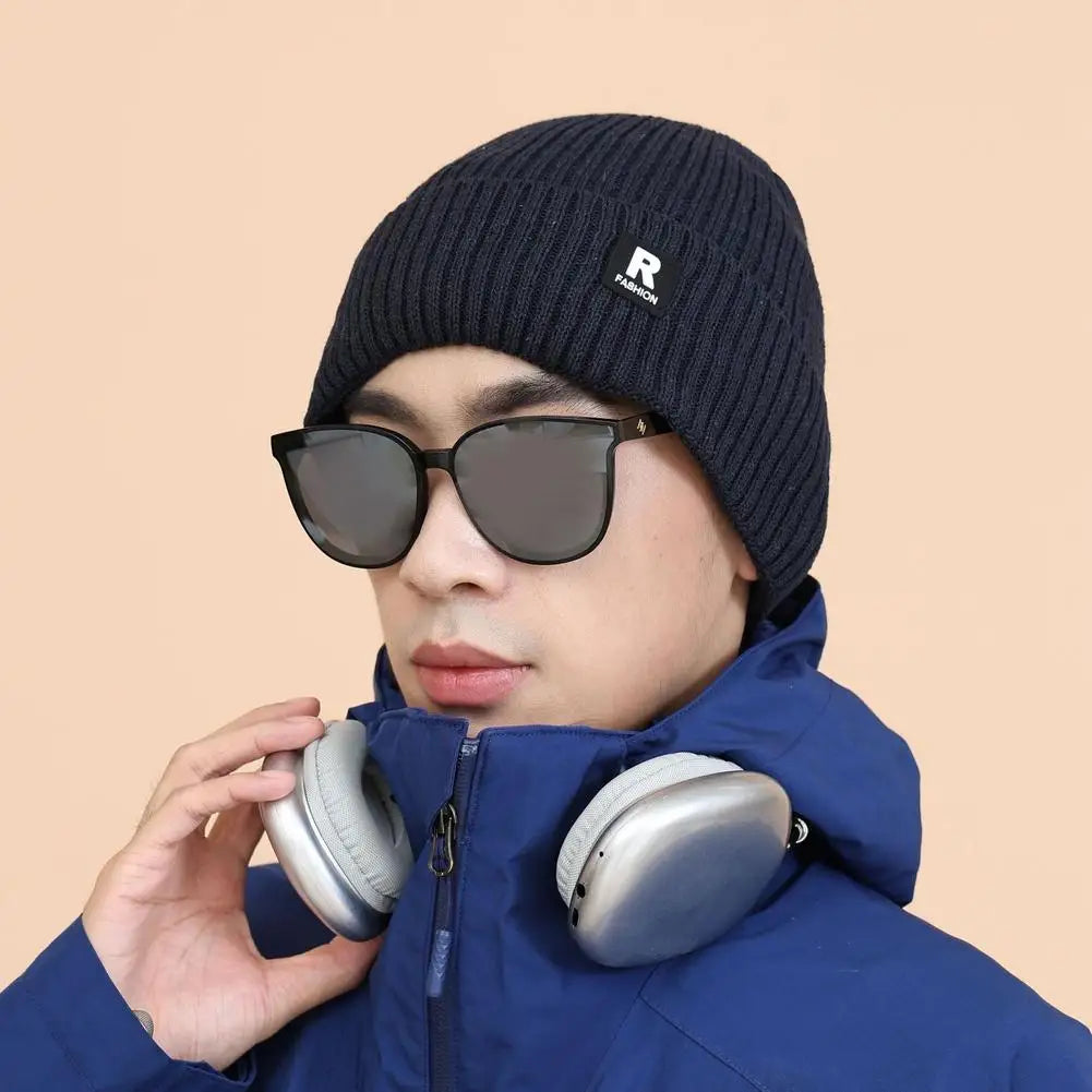 Fleece-Lined Knit Beanie for Men and Women