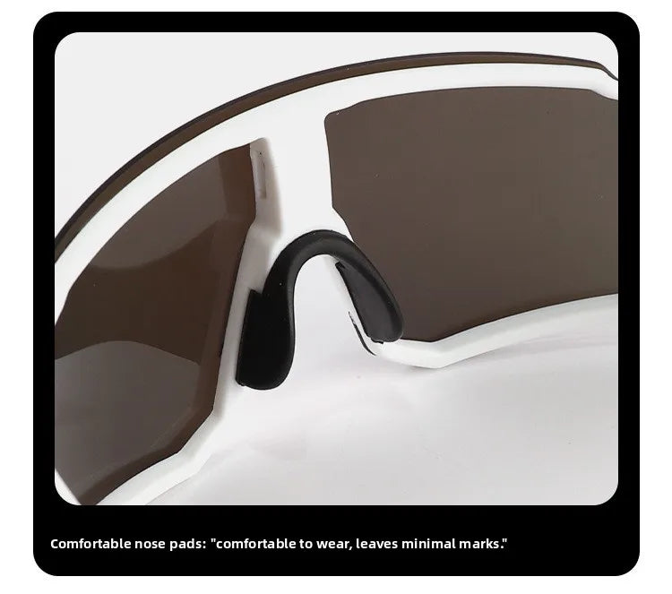 UV400 Cycling Sunglasses with Blue Mirror Lens
