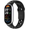 A black fitness tracker watch band with a digital display showing 09:28, 8/16, and 2560 steps.