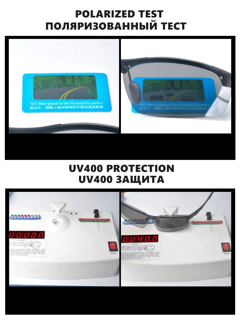 Photochromic Polarized Sports Sunglasses with UV400 Protection