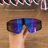 UV400 Cycling Sunglasses with Blue Mirror Lens