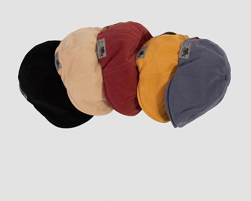 Classic Cotton Beret Hat – Vintage Ivy Cap for Men & Women