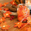 Maple Leaf LED String Lights – Battery Operated Waterproof Decor