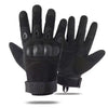 A pair of black half finger tactical gloves for sports and outdoor activities.