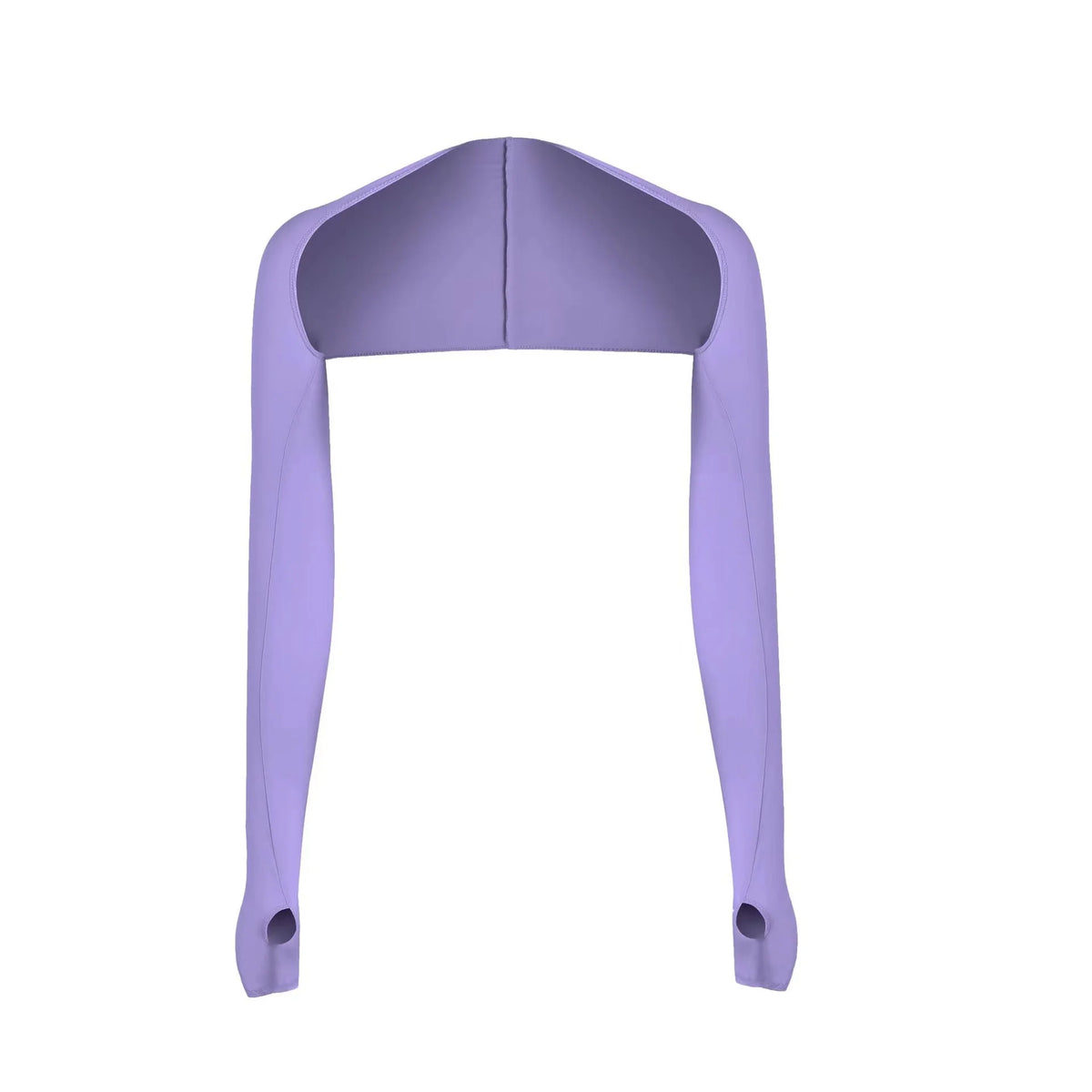 A pair of light purple ultra-thin UV protection arm sleeves displayed vertically.