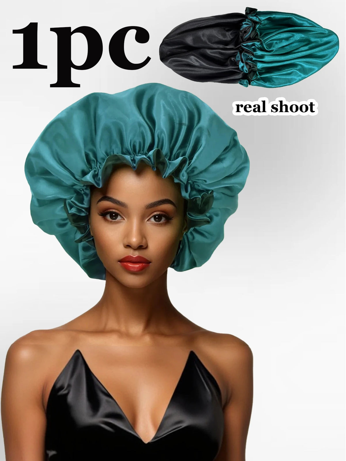 Reversible Satin Sleep Cap with Adjustable Fit
