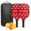 2-Piece Fiberglass Pickleball Paddle Set with 4 Balls for Beginners