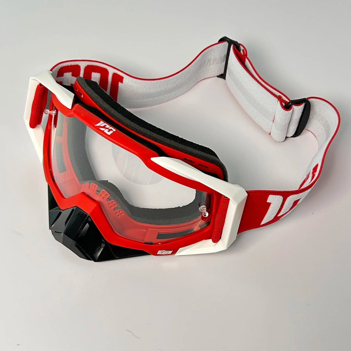 Classic Red Motorcycle Goggles with HD Lens