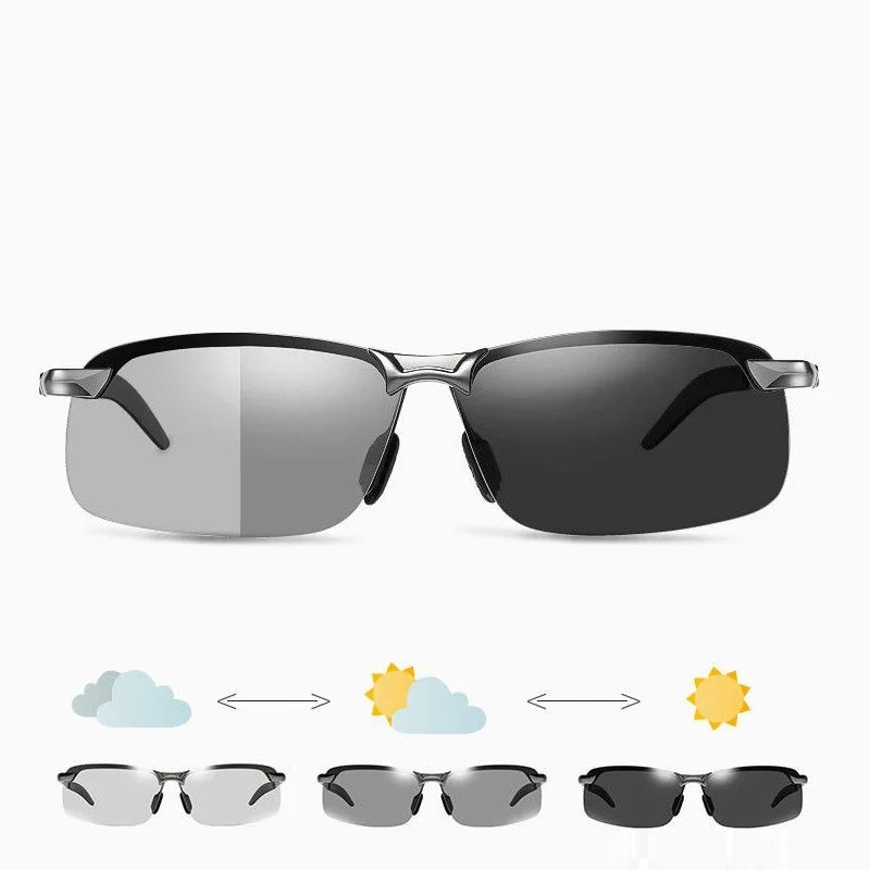 Photochromic Polarized Sunglasses with Alloy Frame