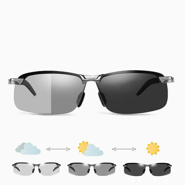 Photochromic Polarized Sunglasses with Alloy Frame