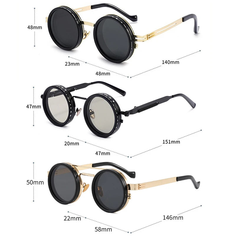 Vintage Round Polarized Sunglasses with UV400 Protection