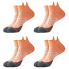 Mehrfachpack orange Kompressions-Sportstrümpfe für Herren und Damen, seitliche Ansicht