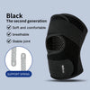 Black second generation elastic knee pads with a support spring visible on the side