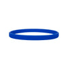 A bright blue silicone wristband for fitness or fashion.