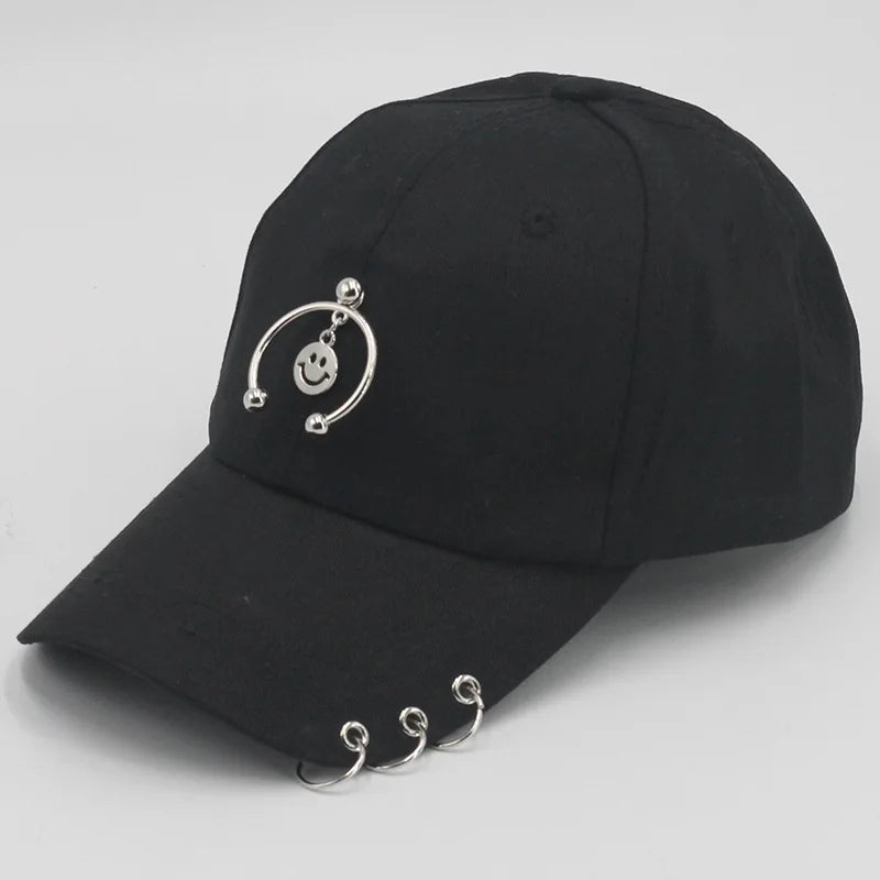 Classic Cotton Cap with Metal Ring Detail