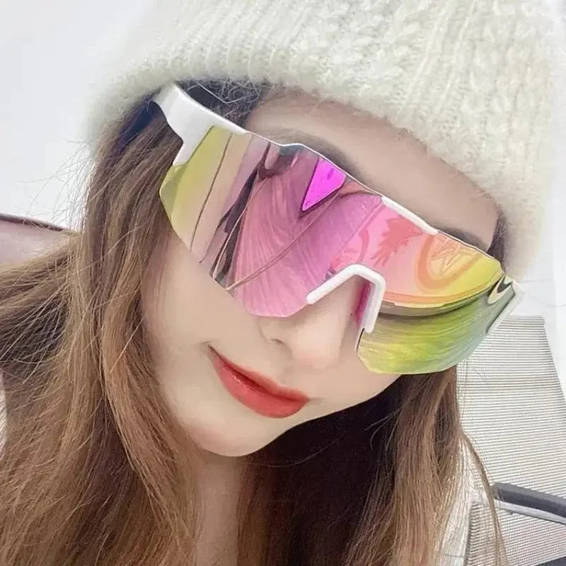 UV400 Cycling Sunglasses with Large Frame