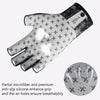 Fingerless sun gloves with a microfiber and premium anti-slip silicone grip and air holes for breathability