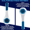 A white and blue dual-purpose fitness treatment device showing the Air In and Air Out components.