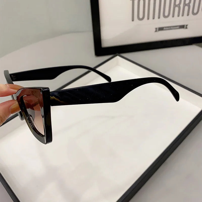 Vintage Cat-Eye Square Sunglasses