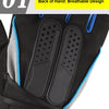 Black fingerless weightlifting gloves showing the breathable design and wrist support features.