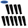Five pairs of black premium football shin guards for leg protection