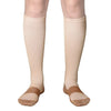 Pair of beige medical grade compression socks for veins and circulation