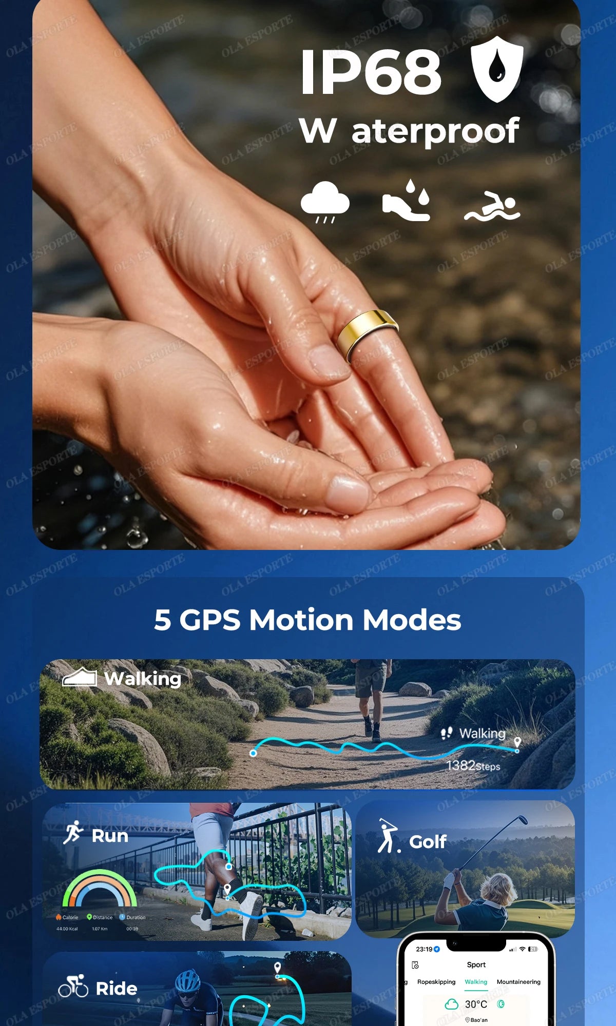 Smart Ring with Heart Rate, SpO2 & Sleep Tracking