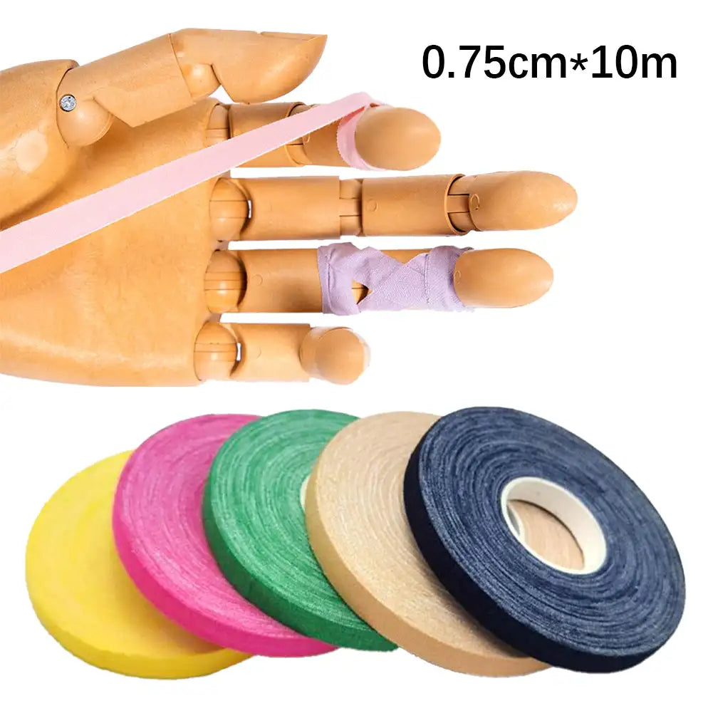 Wiederverwendbares Baumwoll-elastisches Fingertape in verschiedenen Farben und eine Rolle mit 0,75cm x 10m