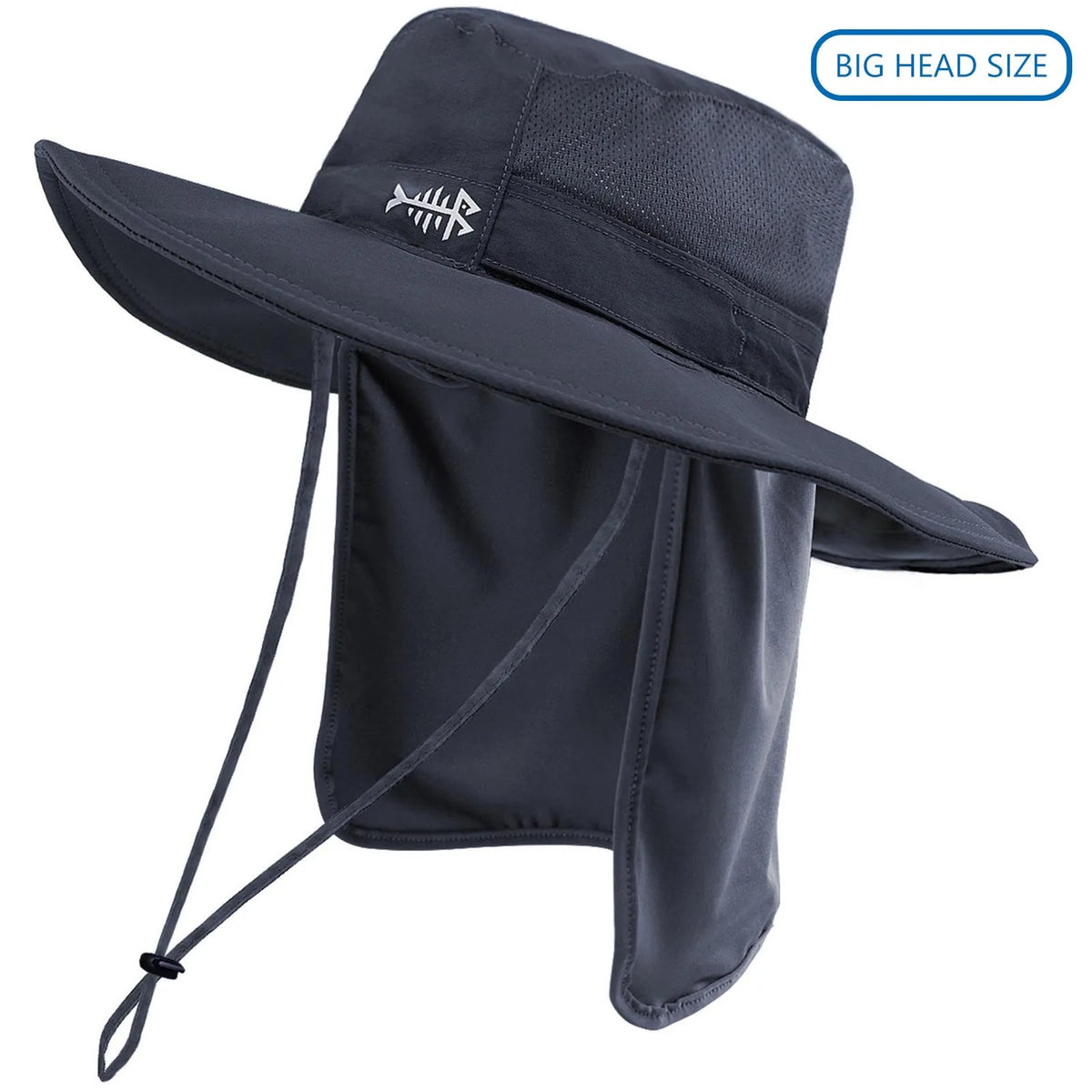 UPF 50+ Sun Protection Bucket Hat with Detachable Neck Flap