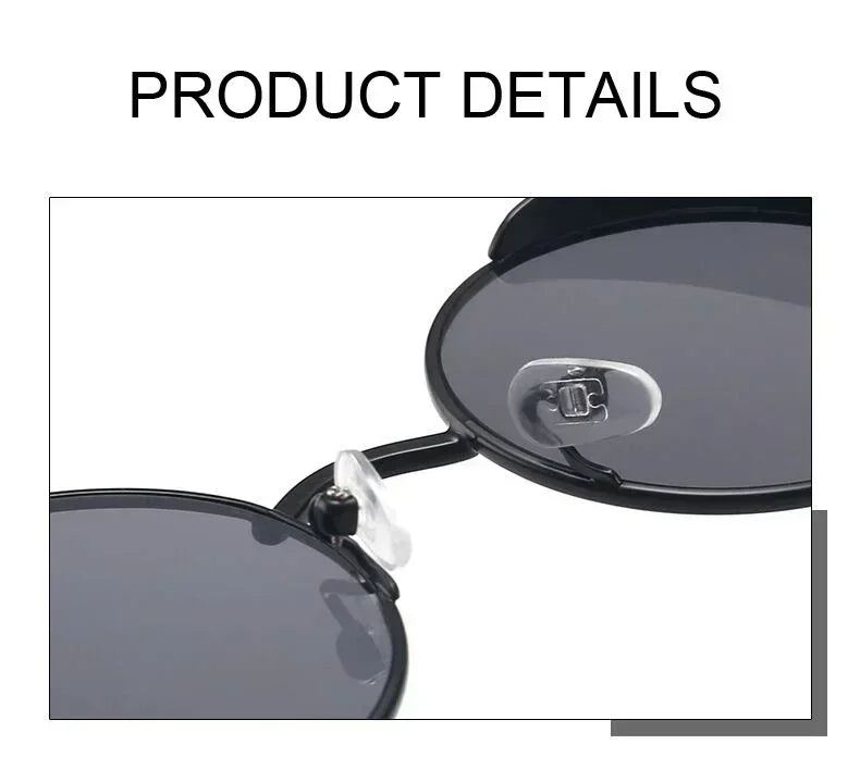 Retro Round Metal Sunglasses with UV400 Protection