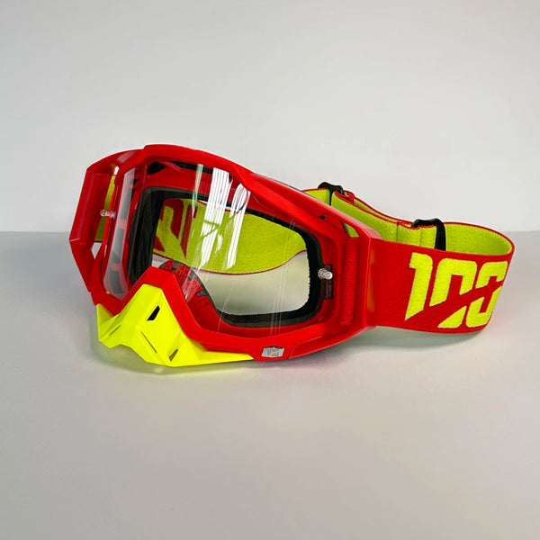 Classic Red Motorcycle Goggles with HD Lens