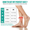 Diagram showing how to measure ankle size for an adjustable compression brace