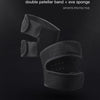 Black double patellar band with eva sponge knee support for sports protection