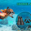 Premium 3-in-1 Snorkeling Set with Panoramic Mask, Dry Snorkel, and Adjustable Fins