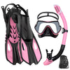Premium 3-in-1 Snorkeling Set with Panoramic Mask, Dry Snorkel, and Adjustable Fins