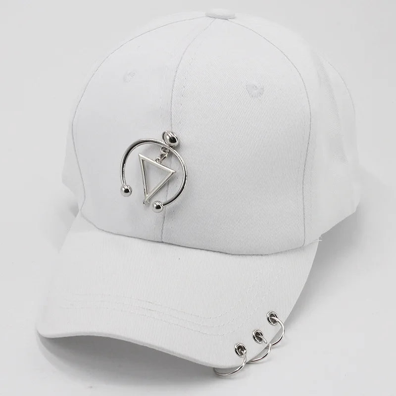 Classic Cotton Cap with Metal Ring Detail