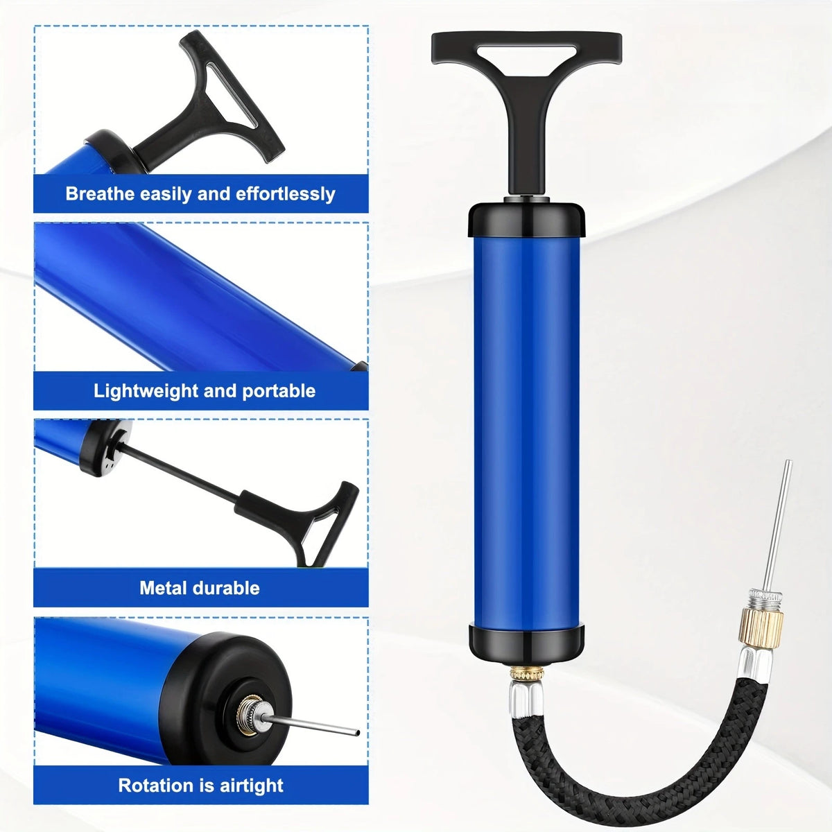 Portable Manual Ball Pump with Needle and Nozzle