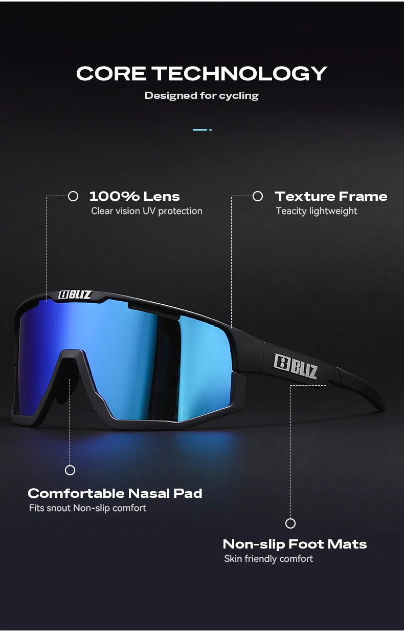 Fusion UV400 Cycling Sunglasses with 3 Interchangeable Lenses