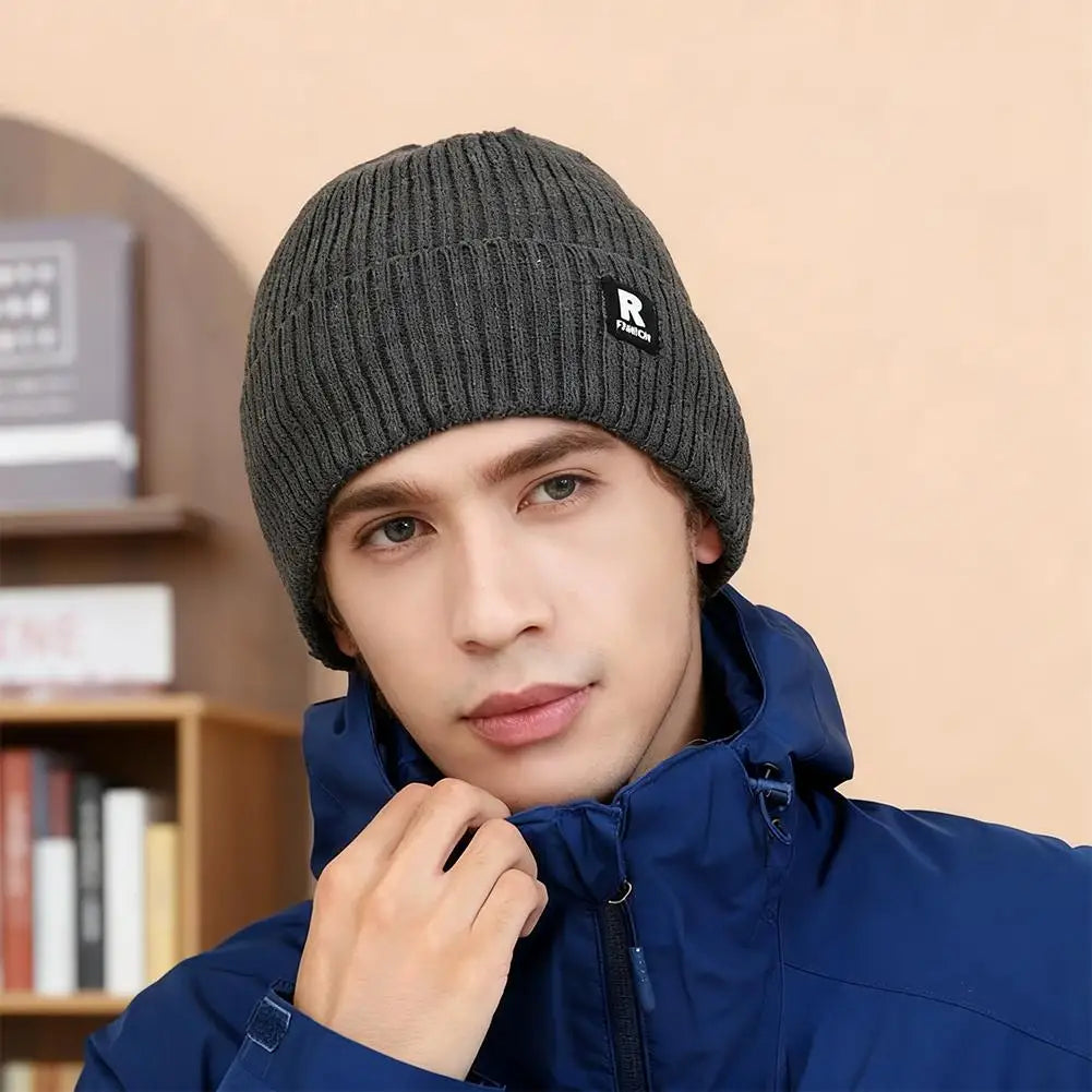 Fleece-Lined Knit Beanie for Men and Women