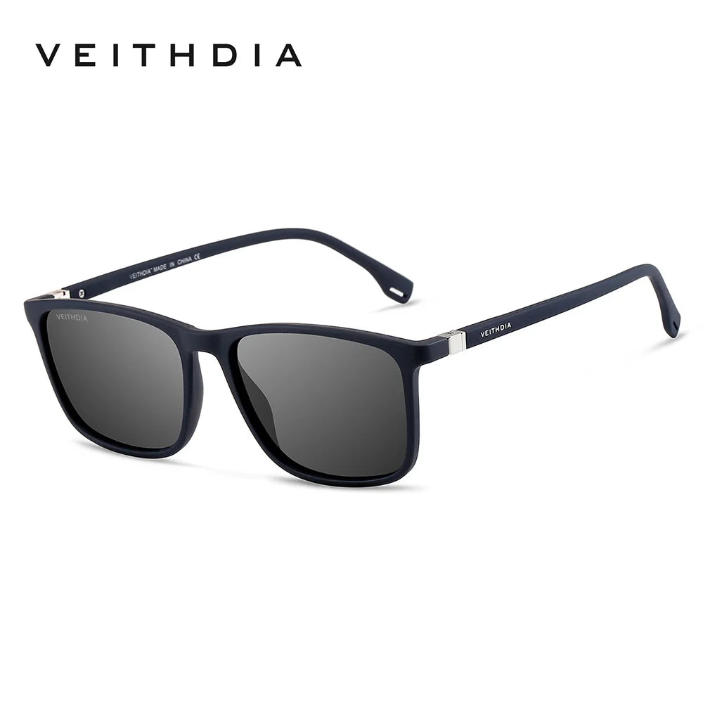 Retro Square Sunglasses with Polarized UV Protection